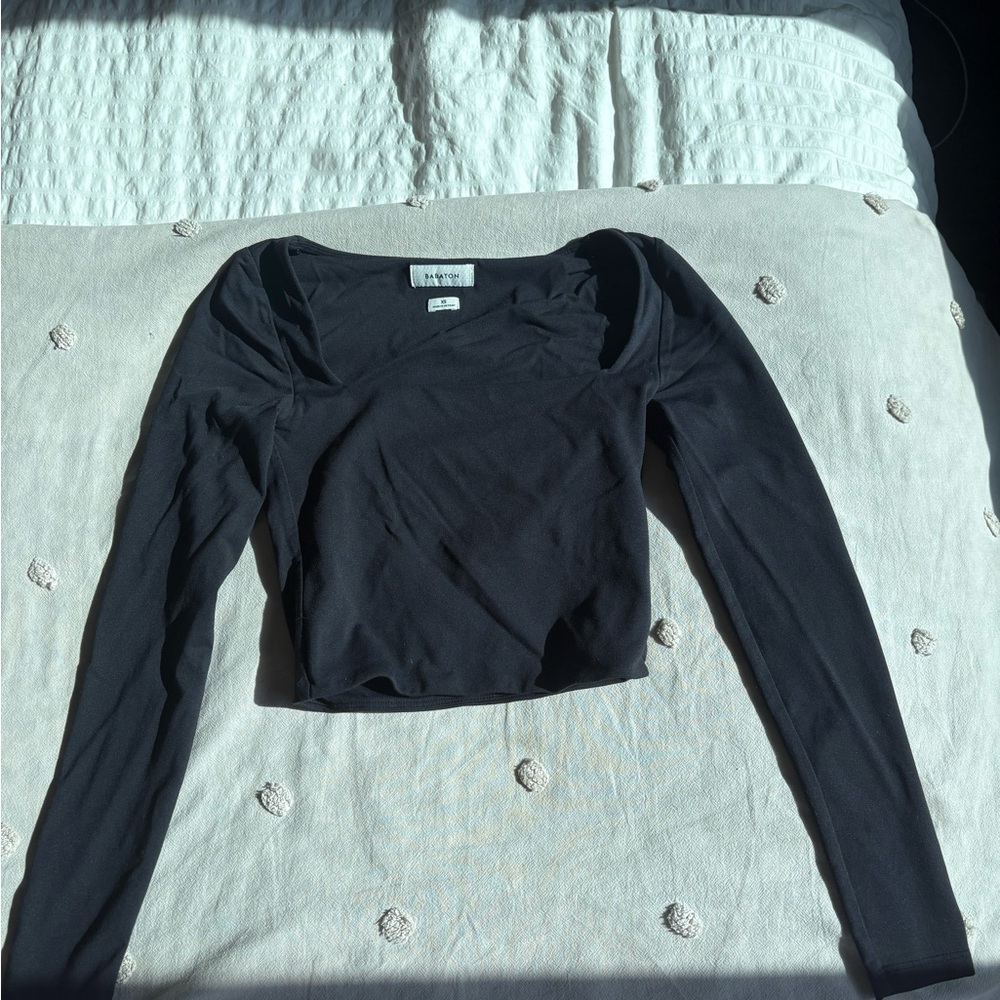 Babaton Black Long Sleeve Bodysuit